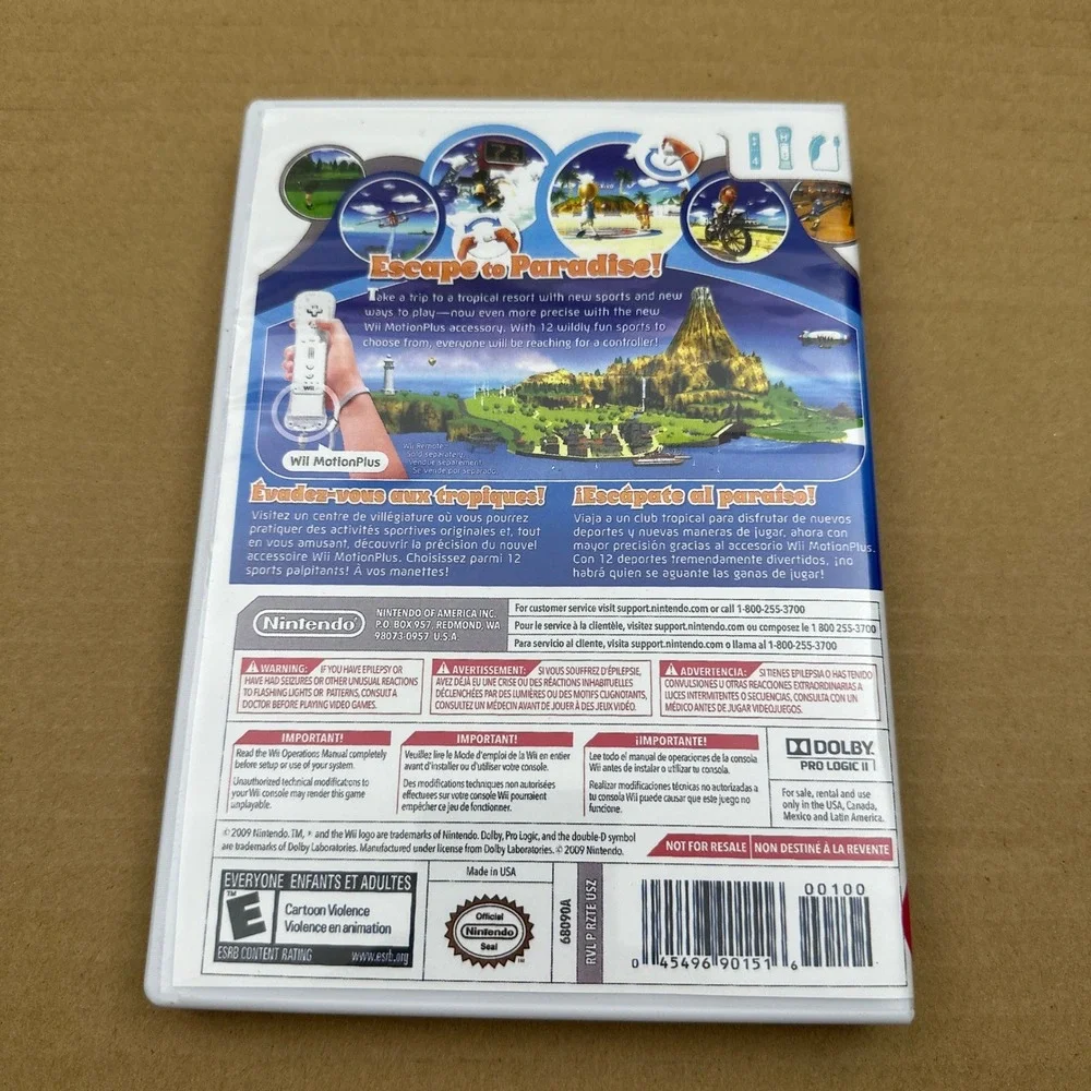 Nintendo Wii Sports Resort Game Complete in Box Excellent Tested & Working